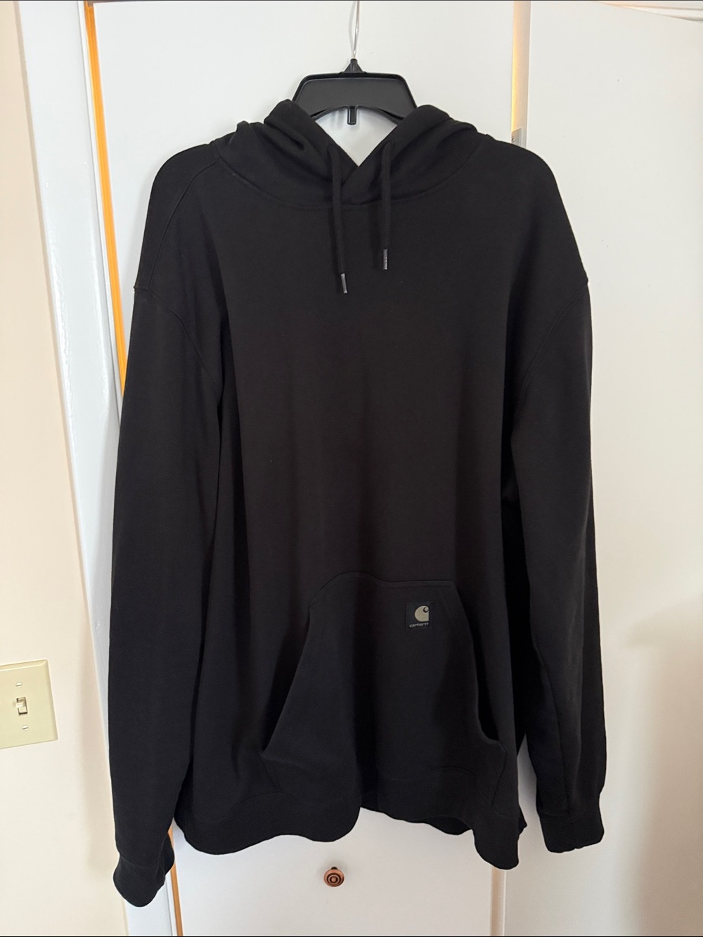 Carhartt Black Pullover Hoodie with Kangaroo Pocket